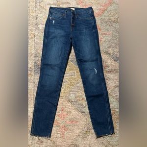 EUC Madewell women’s 10” High Rise Madewell skinny jeans size 28